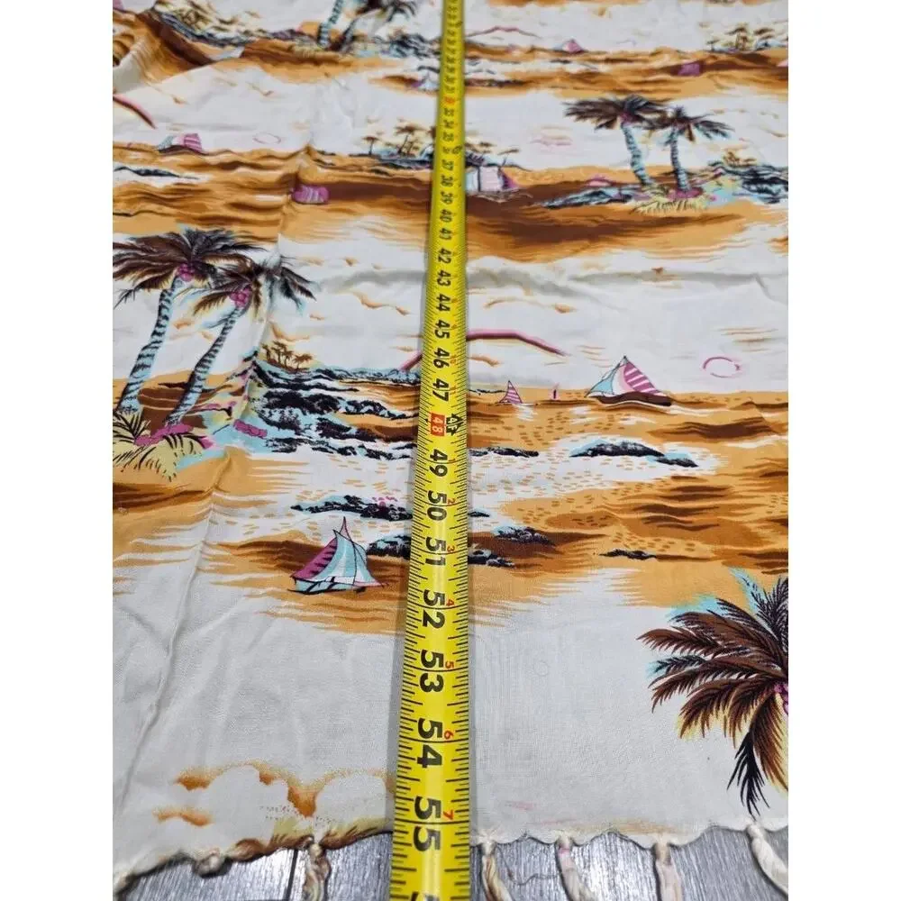 Scarf COASTAL PALM BEACH WIDE COVER UP Y2K PREPPY WOMEN A009369